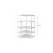 Raft metalic de colt depozitare, MDF, 5 polite, 180x90x30 cm, 175kg