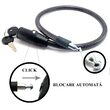 Lacat antifurt pentru bicicleta, cablu din otel acoperit in PVC 12x650mm + 2 chei