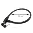 Lacat antifurt pentru bicicleta, cablu din otel acoperit in PVC 12x650mm + 2 chei