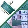 Paravan pentru balcon/terasa, gard PVC 1x3 m, verde, 1300g/m2, UV
