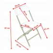 Scaun camping pliabil 47x45x82 cm