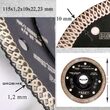 Disc diamantat turbo subtire 115mm