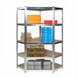 Raft metalic de colt depozitare, MDF, 5 polite, 180x90x30 cm, 175kg