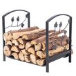 Suport lemne semineu Negru 40x31x37 cm