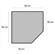 Raft metalic de colt depozitare, MDF, 5 polite, 180x90x30 cm, 175kg