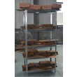 Raft metalic de colt depozitare, MDF, 5 polite, 180x90x30 cm, 175kg