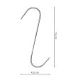 Carlige pentru sunca, afumat, inox, max 15 kg, set 15 buc, 9x15 cm, Isotrade
