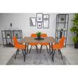 Scaun stil scandinav, Artool, Osaka, PP, lemn, portocaliu si negru, 46x54x81 cm