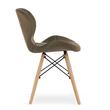 Scaun stil scandinav, Artool, Lago, catifea, lemn, maro, 47x52.5x74 cm