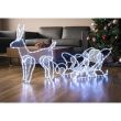 Decoratiune Craciun, sanie trasa de ren, 312 LED, 230V, 59x132x30 cm