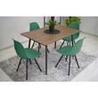 Set 4 scaune stil scandinav, Artool, Osaka, PP, lemn, verde si negru, 46x54x81 cm