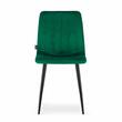 Scaun stil scandinav, Artool, Lava, catifea, metal, verde si negru, 43x51x90 cm