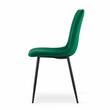 Scaun stil scandinav, Artool, Lava, catifea, metal, verde si negru, 43x51x90 cm
