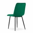 Set 4 scaune stil scandinav, Artool, Lava, catifea, metal, verde si negru, 43x51x90 cm