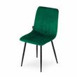 Set 4 scaune stil scandinav, Artool, Lava, catifea, metal, verde si negru, 43x51x90 cm
