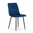 Set 4 scaune stil scandinav, Artool, Lava, catifea, metal, bleumarin si negru, 43x51x90 cm