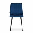 Scaun stil scandinav, Artool, Lava, catifea, metal, bleumarin si negru, 43x51x90 cm