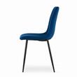 Set 4 scaune stil scandinav, Artool, Lava, catifea, metal, bleumarin si negru, 43x51x90 cm