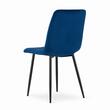 Scaun stil scandinav, Artool, Lava, catifea, metal, bleumarin si negru, 43x51x90 cm