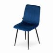 Scaun stil scandinav, Artool, Lava, catifea, metal, bleumarin si negru, 43x51x90 cm