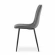 Set 4 scaune stil scandinav, Artool, Lava, catifea, metal, gri si negru, 43x51x90 cm