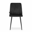 Set 4 scaune stil scandinav, Artool, Lava, catifea, metal, negru, 43x51x90 cm