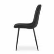 Scaun stil scandinav, Artool, Lava, catifea, metal, negru, 43x51x90 cm