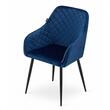Scaune stil scandinav, set 2 buc, Artool, Nugat, catifea, metal, bleumarin si negru, 58x54.5x91 cm