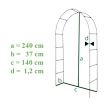 Arcada metalica, pergola gradina 240x37x140x1,2 cm