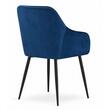 Scaune stil scandinav, set 2 buc, Artool, Nugat, catifea, metal, bleumarin si negru, 58x54.5x91 cm