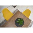 Set 4 scaune stil scandinav, Artool, Osaka, PP, lemn, mustar si negru, 46x54x81 cm