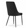 Set 4 scaune stil scandinav, Artool, Imola, catifea, metal, negru, 48.5x61x93.5 cm