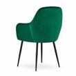 Scaun stil scandinav, Artool, Lugo, catifea, metal, verde si negru, 57.5x56.5x86.5 cm