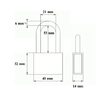 Lacat cu belciug XL, inalt de 53mm, cu corp subtire din alama lat de 40mm + 3 chei