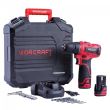 Masina de insurubat (bormasina), cu acumulator 2x 1.5 Ah, 12 V, incarcator, trusa cu varfuri si burghie, Worcraft 
