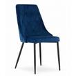 Set 4 scaune stil scandinav, Artool, Imola, catifea, metal, bleumarin, 48.5x61x93.5 cm