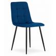 Set 4 scaune stil scandinav, Artool, Kara, catifea, metal, bleumarin si negru, 44.5x50.5x87 cm