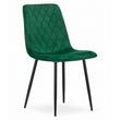 Set 4 scaune stil scandinav, Artool, Turin, catifea, metal, verde si negru, 44.5x53x88.5 cm