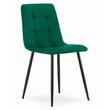 Set 4 scaune bucatarie/living, Artool, Kara, catifea, metal, verde si negru, 44.5x50.5x87 cm