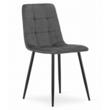 Set 4 scaune stil scandinav, Artool, Kara, catifea, metal, gri si negru, 44.5x50.5x87 cm