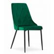 Set 4 scaune stil scandinav, Artool, Imola, catifea, metal, verde, 48.5x61x93.5 cm