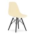 Set 4 scaune stil scandinav, Artool, Osaka, PP, lemn, crem si negru, 46x54x81 cm