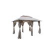Pavilion de gradina crem cu perdele 3x4