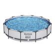 Piscina structura metalica, rotunda, cu filtru, pompa, alb si gri, 366x76 cm, Bestway Steel Pro