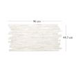 Panou decorativ, PVC, model piatra 3D, nuante crem, 96x48.5 cm 