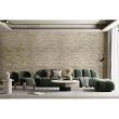 Panou decorativ, PVC, model piatra 3D, nuante crem, 96x48.5 cm 