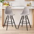 Scaun de bucatarie/bar, Artool, Lamal, PP, lemn, gri si negru, 54x55x107.5 cm