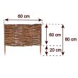 Gard de gradina decorativ din salcie 60x60 cm