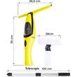 Aspirator de geamuri si oglinzi, electric, maner telescopic 65 cm, stergator/curatator fara fir cu acumulator 200 mAh, 280 ml, laveta microfibra