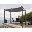 Pergola gradina/terasa, retractabila, gri, 3x3x2.3 m